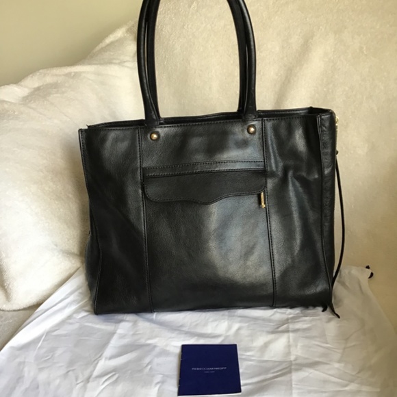 Rebecca Minkoff Black Leather Tote Bag - Picture 2 of 16